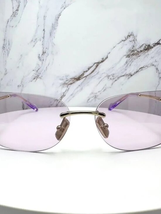 ✨ Miu Miu Rimless Pink Tinted Sunglasses main image 6
